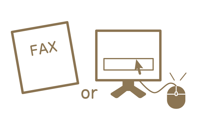インターネットかFAXから注文が可能